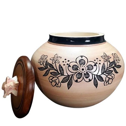 Elegant Floral Cremation Urn