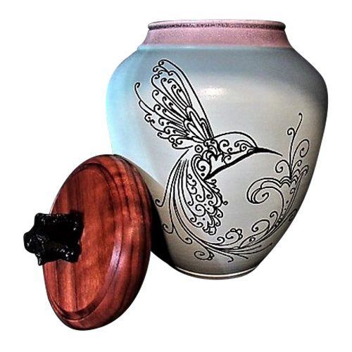 Elegant Hummingbird Cremation Urn