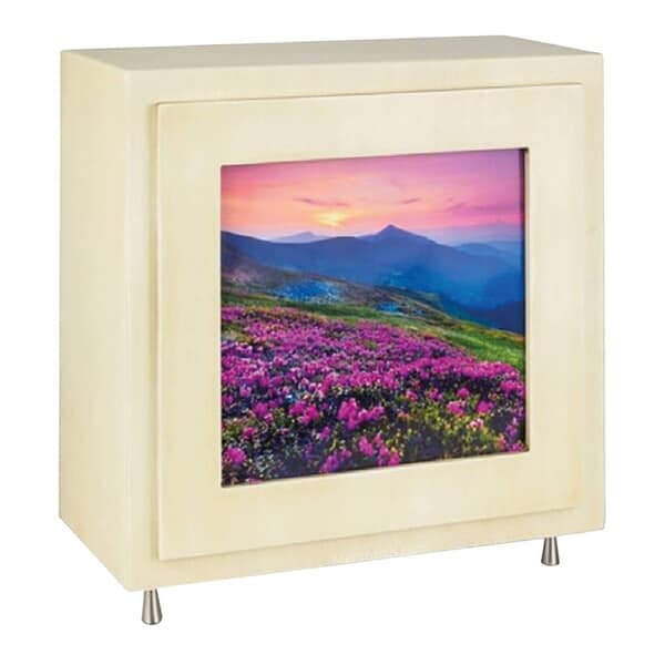 Elegant Yellow Photo Cremation Urn
