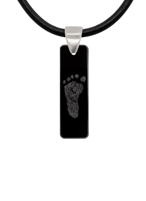 Black Footprint Bar Pendant