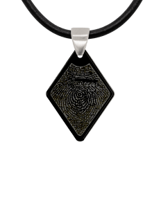 Black Fingerprint Diamond Pendant