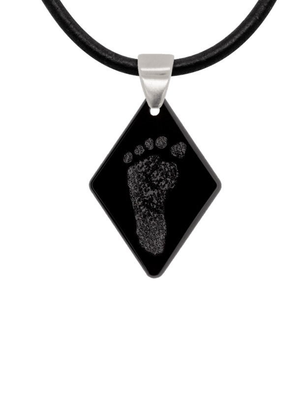 Black Footprint Diamond Pendant