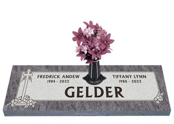 Essence of Love Companion Granite Headstone 44 x 14