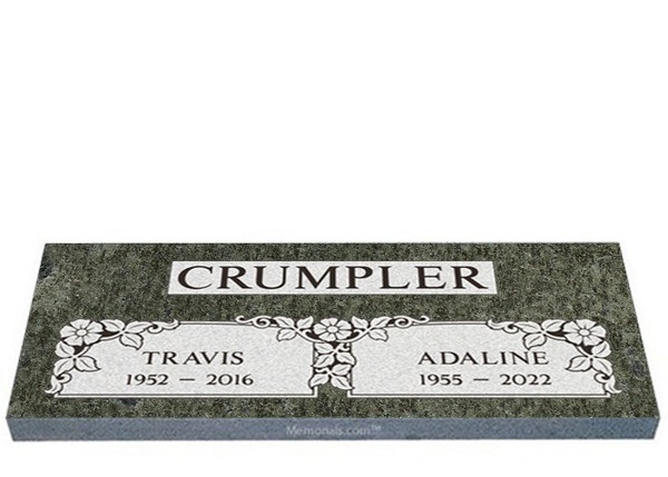 Eternity Dogwood Companion Granite Headstone 42 x 14