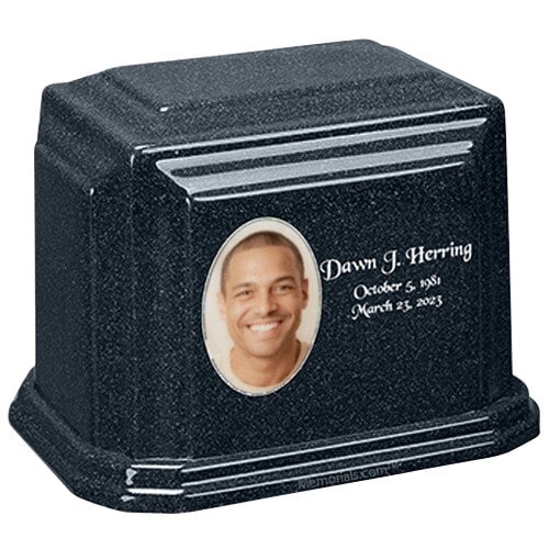 Eternity Midnight Cultured Photo Urn