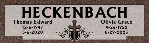 Eternity Together Companion Granite Headstone 48 x 14 Eternity Together Companion Granite Headstone 48 x 14