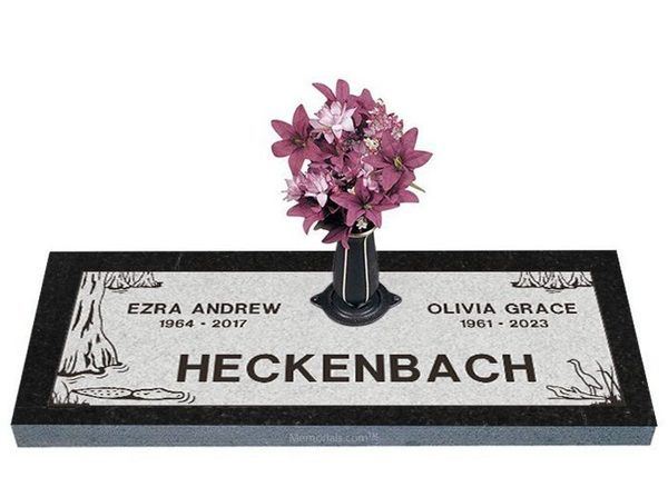 Everglades Companion Granite Headstone 40 x 14