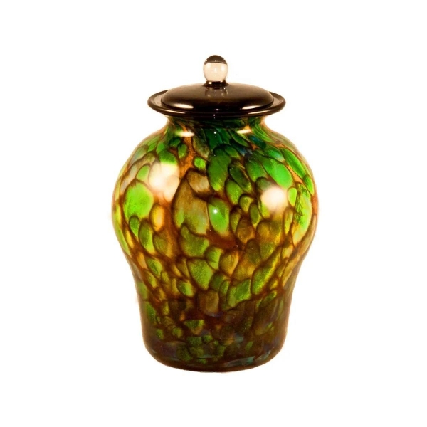 Evergreen Pet Glass Urn