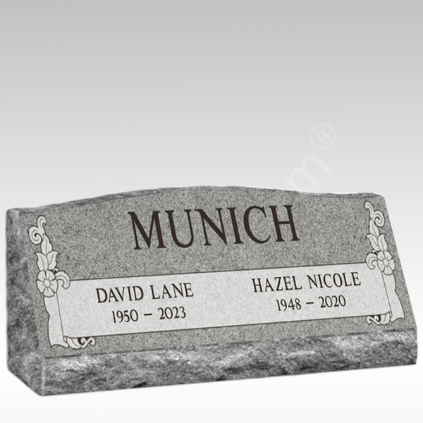 Everlasting Love Slant Granite Grave Markers