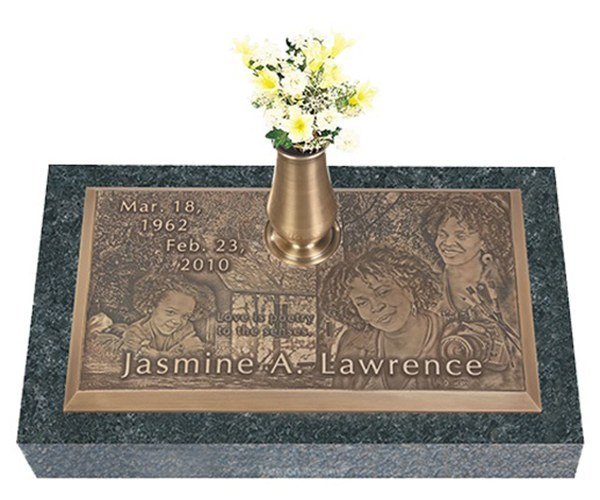 Expression Bronze Simplicity Grave Marker For One