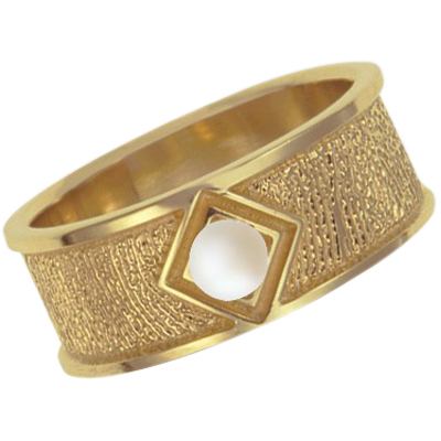 Pearl 14k Yellow Gold Ring Print Keepsake