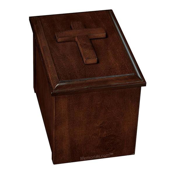 Faith In Our Hearts Wooden Urn