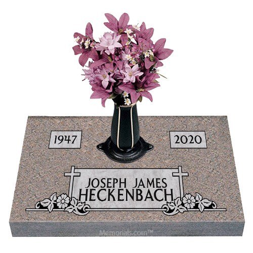 Faithful Devotion Granite Grave Marker 28 x 16