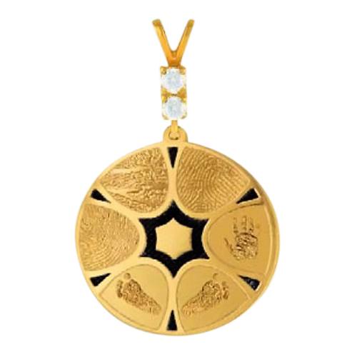 Family 6 Print 14k Yellow Gold Keepsake