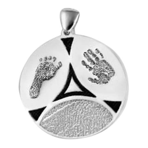 Family 3 Print 14k White Gold Keepsake