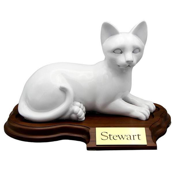 Feline Laying Cat Cremation Urn