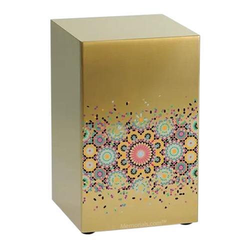 Floating Floral Bronze Niche Metal Urn