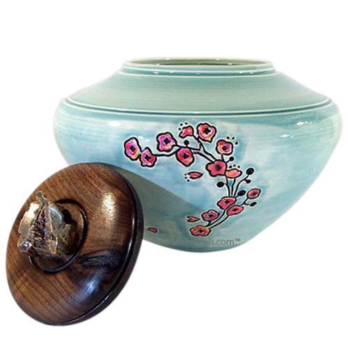 Flower Green Cremation Urn