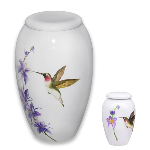 Flying Hummingbird Cremation Urns