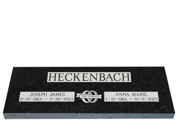 For Eternity Companion Granite Headstones For Two 36 x 12