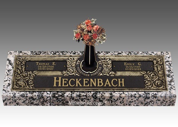 Forever & Always Bronze Headstone