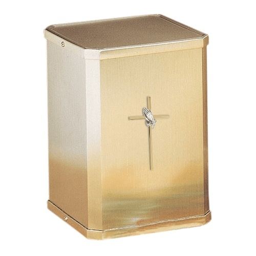 Forever Bronze Praying Hands Cross Cremation Urn