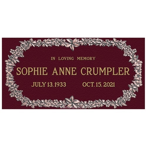 Forever Flowers Bronze Plaque
