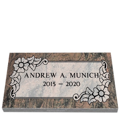 Forever In Our Hearts Child Granite Grave Marker