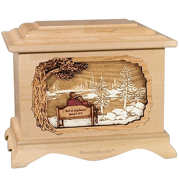 Forever Yours Maple Cremation Urn for Two