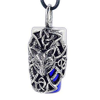 Fox Blue Cremation Necklace