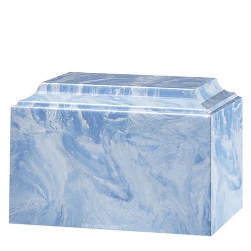 Frost Blue Pet Cultured Marble Urn