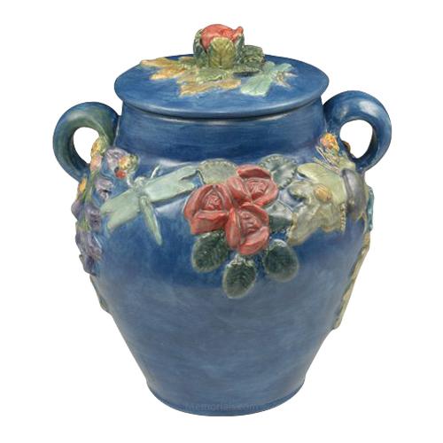 Garden of Eden Ceramic Companion Cremation Urn