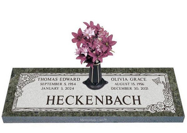 Garden of Life Companion Granite Headstone 36 x 12