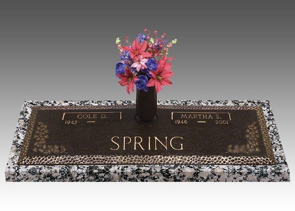 Garden of Life Pine Bronze Headstone 44 x 13