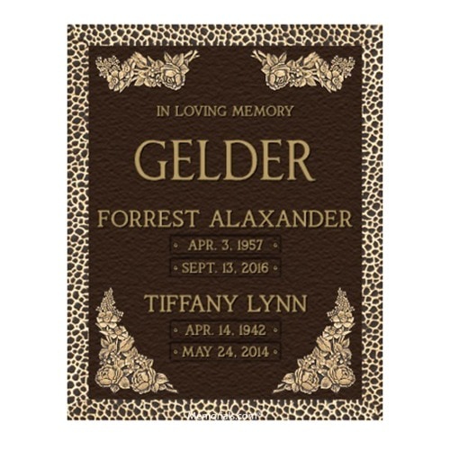 Garden of Life Rose Bronze Plaque 24 x 30