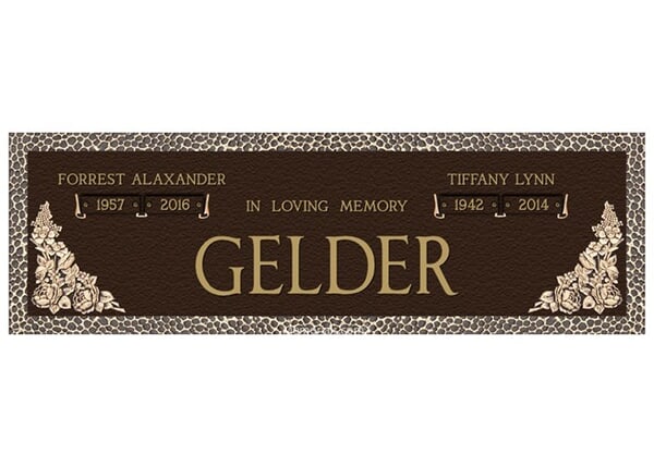 Garden of Life Rose Bronze Plaque 44 x 14