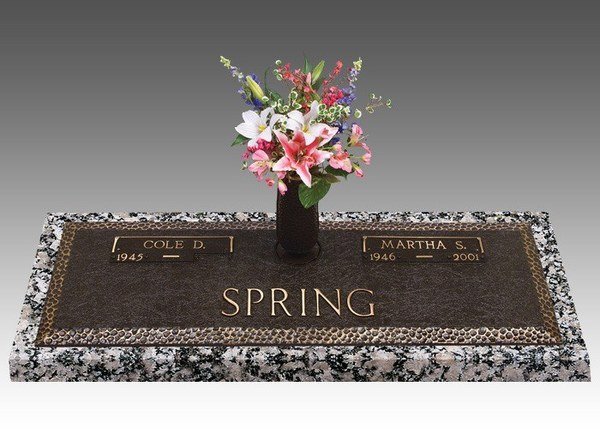 Garden of Life Simplicity Bronze Headstone 56 x 16