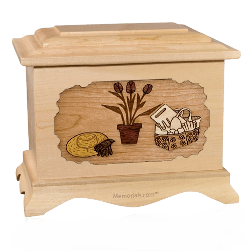 Gardening Maple Cremation Urn for Two