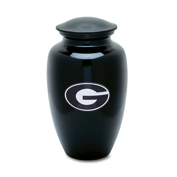 Georgia Bulldogs Black Cremation Urn