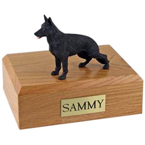 German Shepherd Black Standing Dog Urn