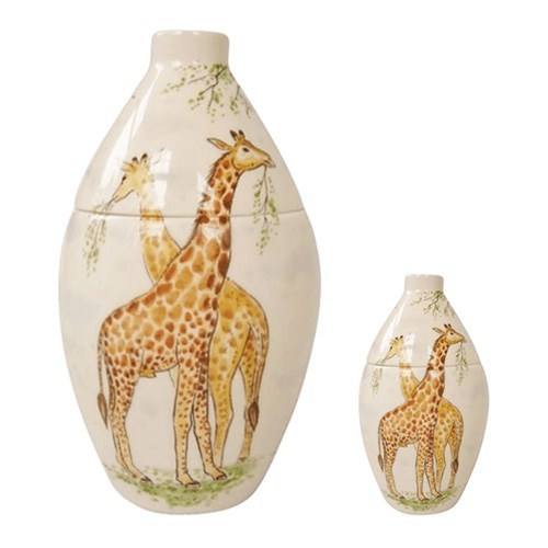 Giraffes Ceramic Cremation Urns 