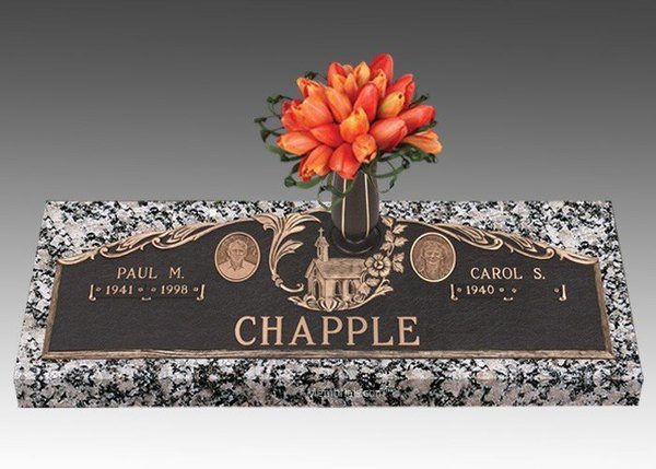 Lords Chapel Bronze Companion Headstone 44 x 14