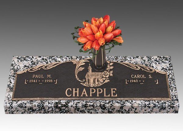 Gods Chapel Bronze Headstone 56 x 16