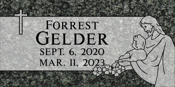 Gods Embrace Child Granite Grave Markers