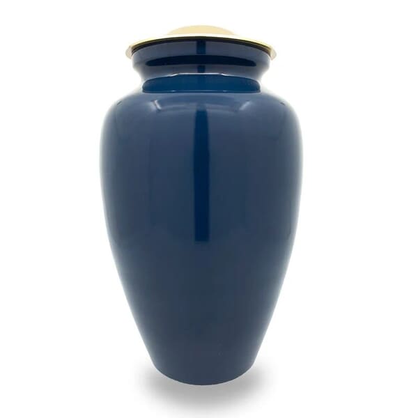 Gold Navy Medium Cremation Urn