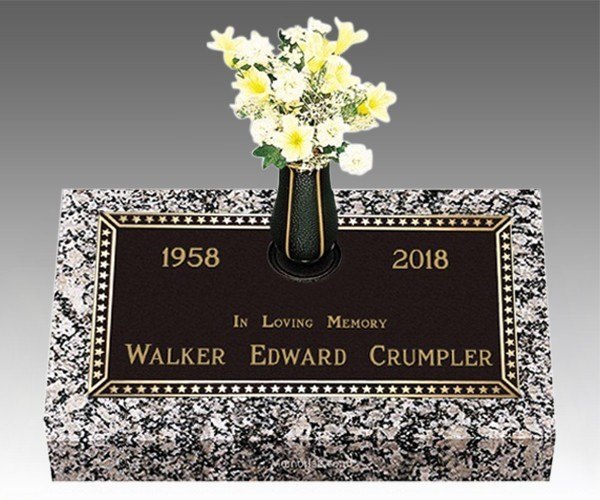 Gold Star Bronze Grave Marker 24 x 12