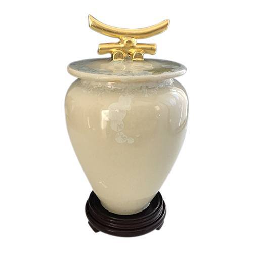Golden Emperor Child Ceramic Urn