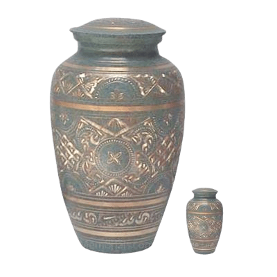 Golden Green Waters Cremation Urns