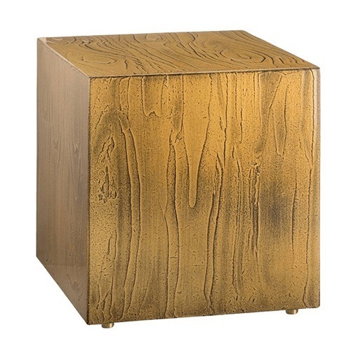 Golden Grey Wood Urn