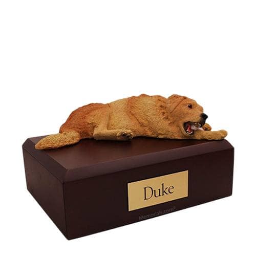 Golden Retriever with Bone Medium Dog Urn